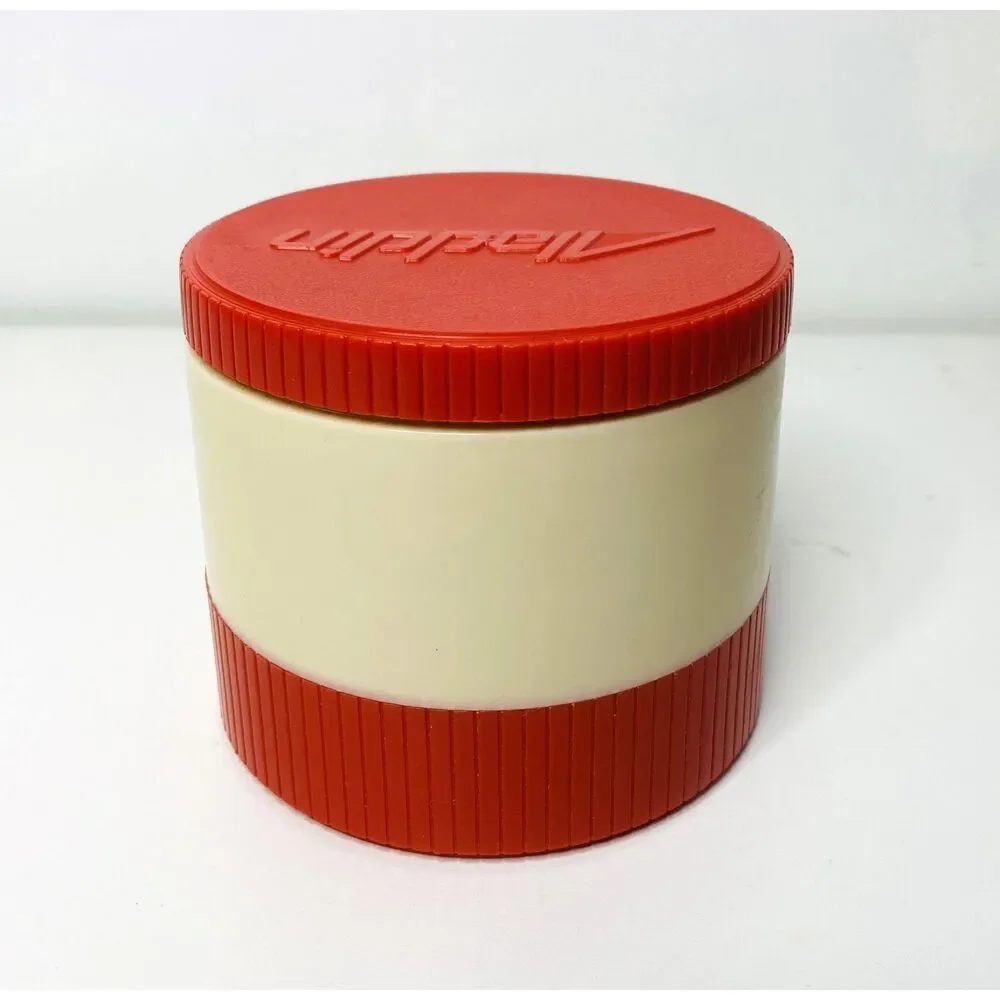 Aladdin 7000 Red Cream Insulated Soup Thermo Vintage Compact Lunch Jar 6oz